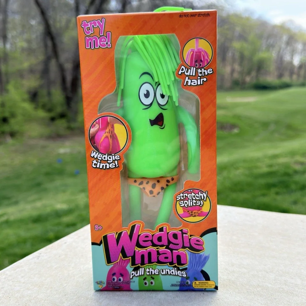NIB Wedgie Man Pull The Undies Squishy Stress Reliever Fidget Toy - GREEN